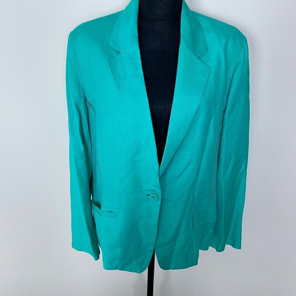 Ashley Stewart Turquoise Suit Size 16W
